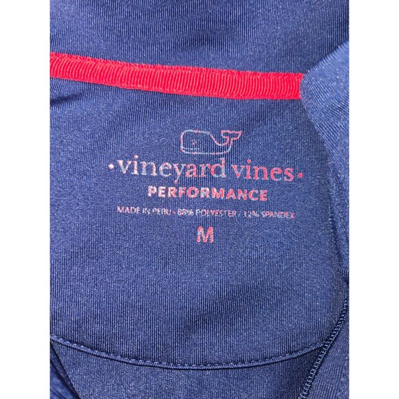 Vineyard Vines Mens Performance Quarter Zip Pullover Medium Blue - Picture 5 of 8